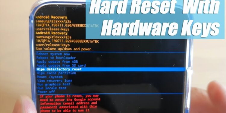 Hard Reset or Factory Reset in Galaxy S20